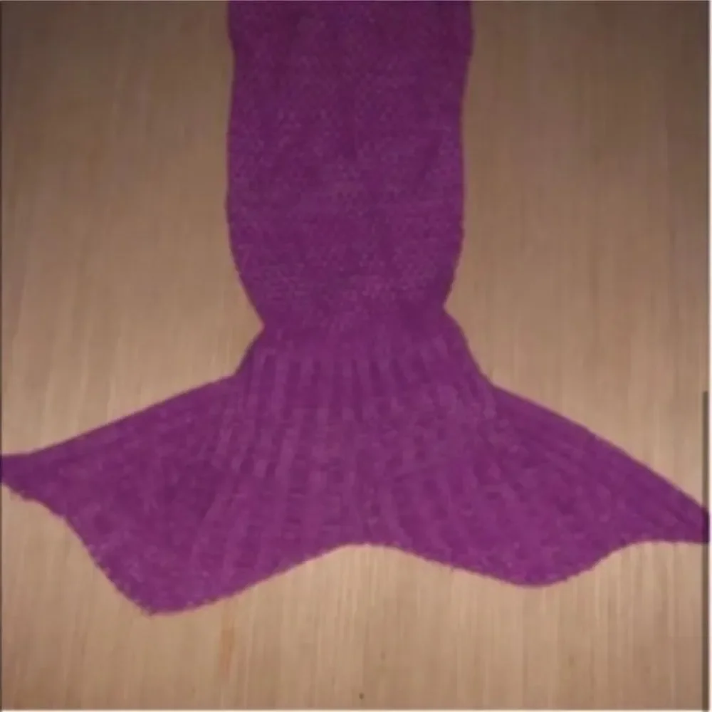 Home Knit Magenta Mermaid Blanket